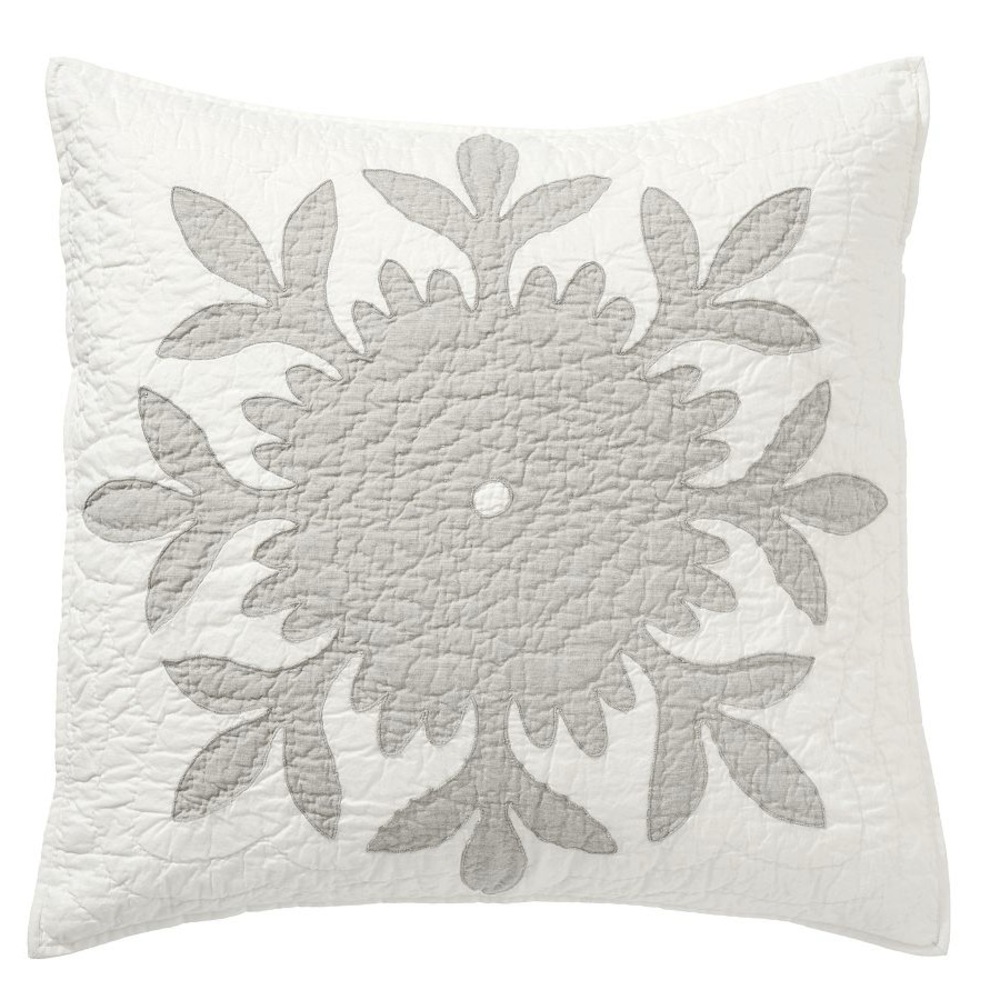 Set of 3 Pottery Barn Lilo Handcrafted Cotton Quilted Euro Shams 26”
